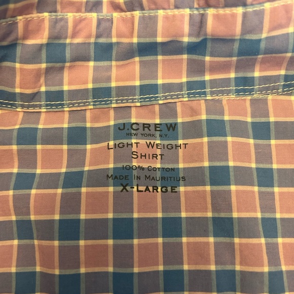 J.Crew Shirt Men’s XL Multicolor Check Light Weight Long Sleeve Button Down - Picture 2 of 16